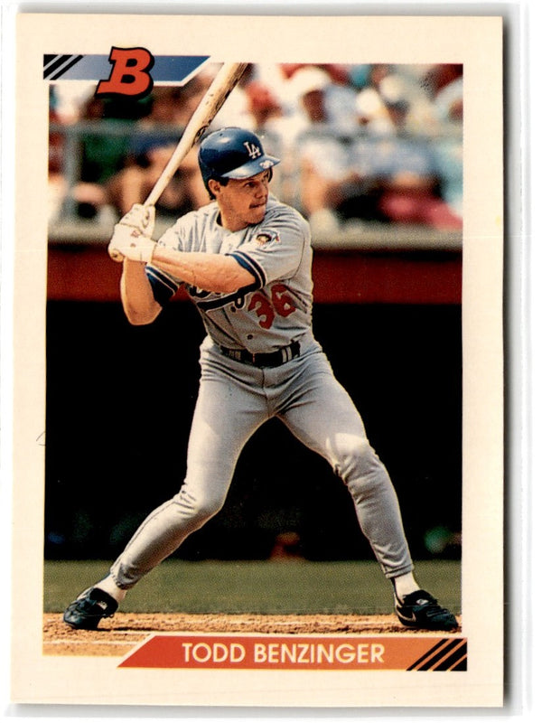 1992 Bowman Todd Benzinger #141