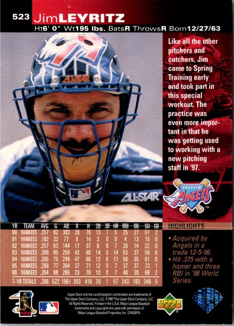 1997 Upper Deck Jim Leyritz