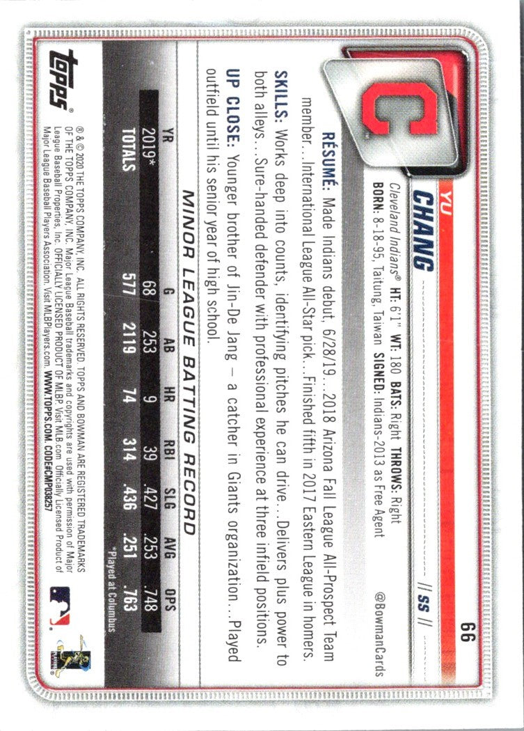 2020 Bowman Yu Chang