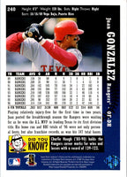 1997 Collector's Choice Juan Gonzalez #240