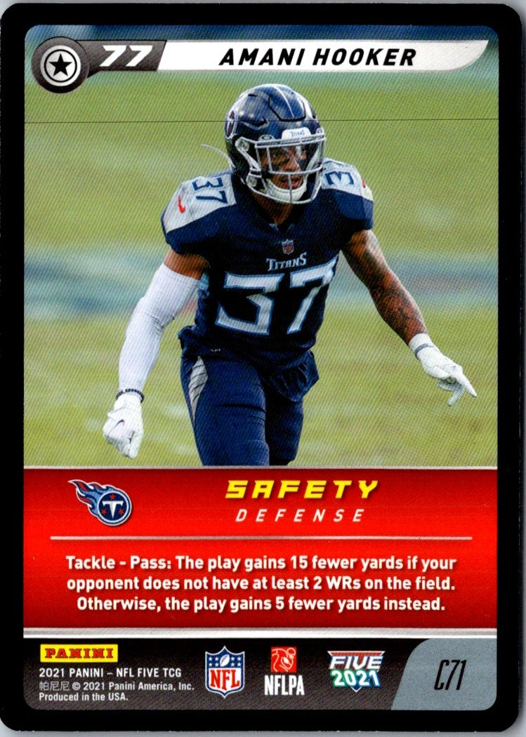 2021 Panini NFL Five Amani Hooker