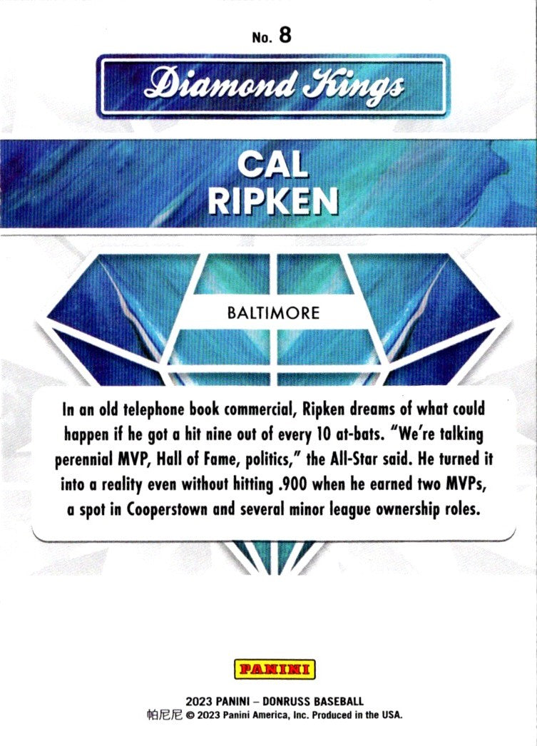 2023 Donruss Holo Blue Cal Ripken