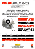 2014 Score Khalil Mack #393 Rookie
