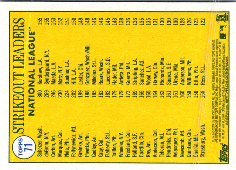 2018 Topps Jacob deGrom