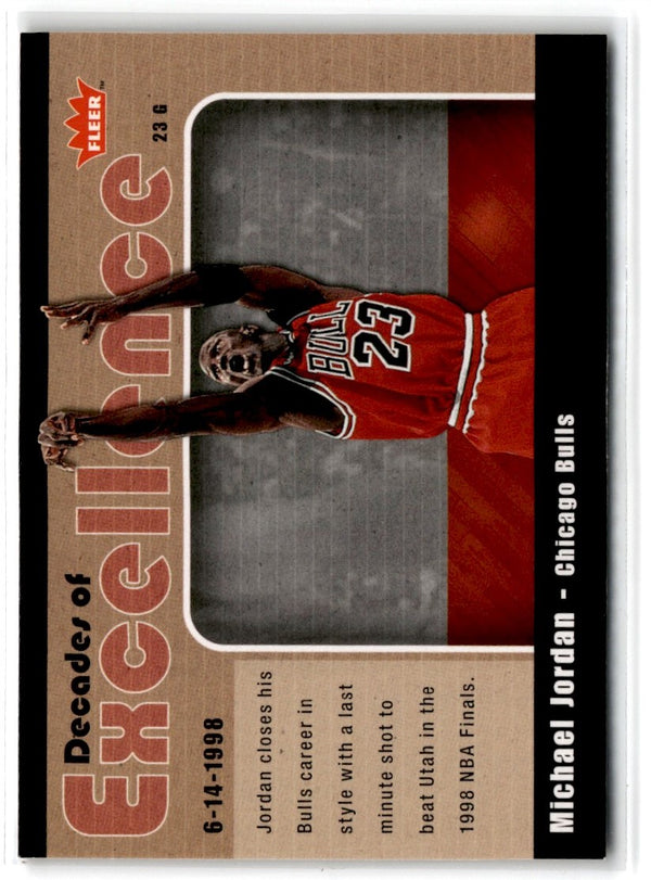 2007 Fleer Decades of Excellence Michael Jordan #10