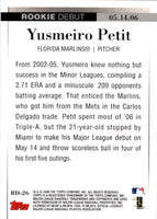 2006 Topps Updates & Highlights Rookie Debut Yusmeiro Petit #RD-26
