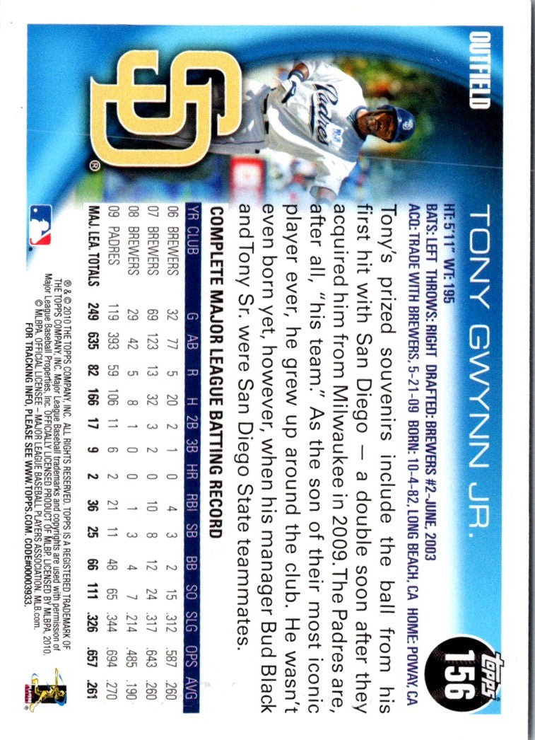 2010 Topps Tony Gwynn Jr.