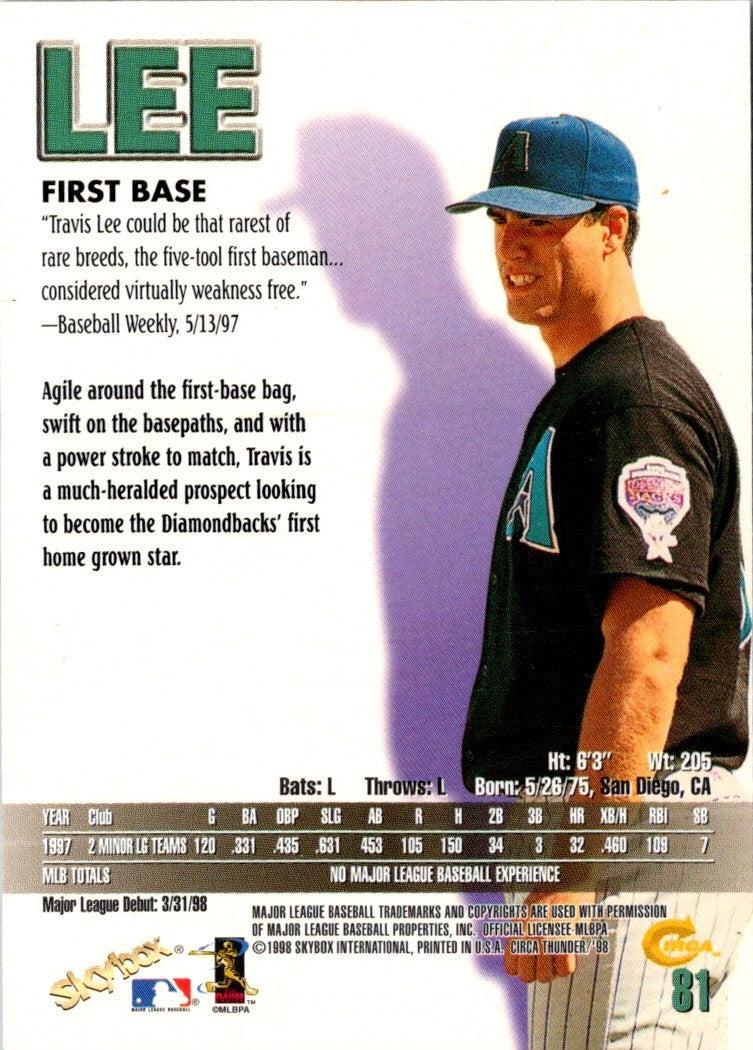 1998 Circa Thunder Travis Lee