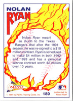 1992 Pacific Ryan Texas Express The Rangers Sign Nolan For 1992 and 1 #180
