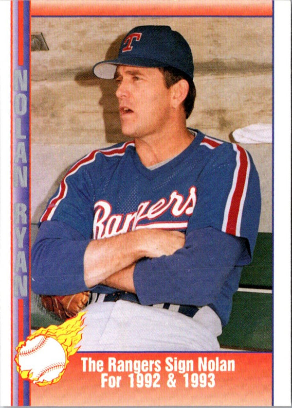 1992 Pacific Ryan Texas Express The Rangers Sign Nolan For 1992 and 1 #180