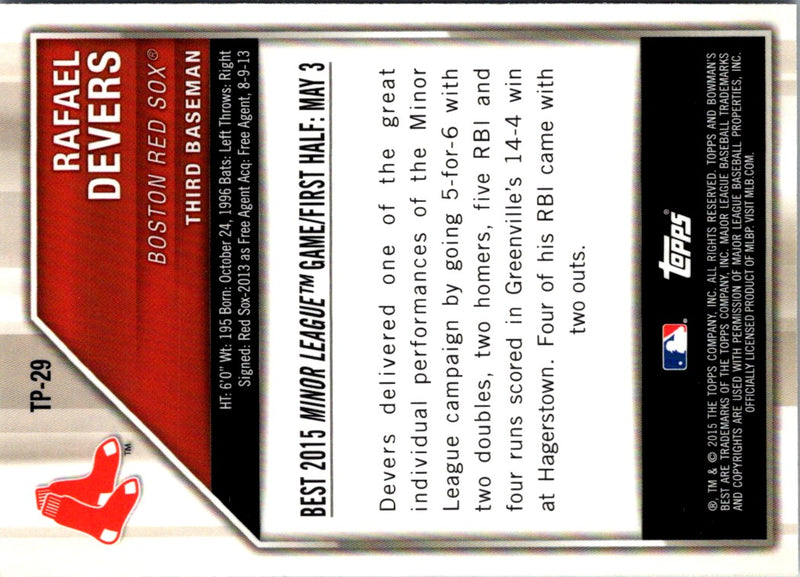 2015 Bowman's Best Top Prospects Rafael Devers