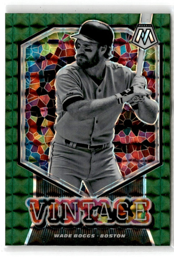 2021 Panini Mosaic Vintage Green Wade Boggs #V5