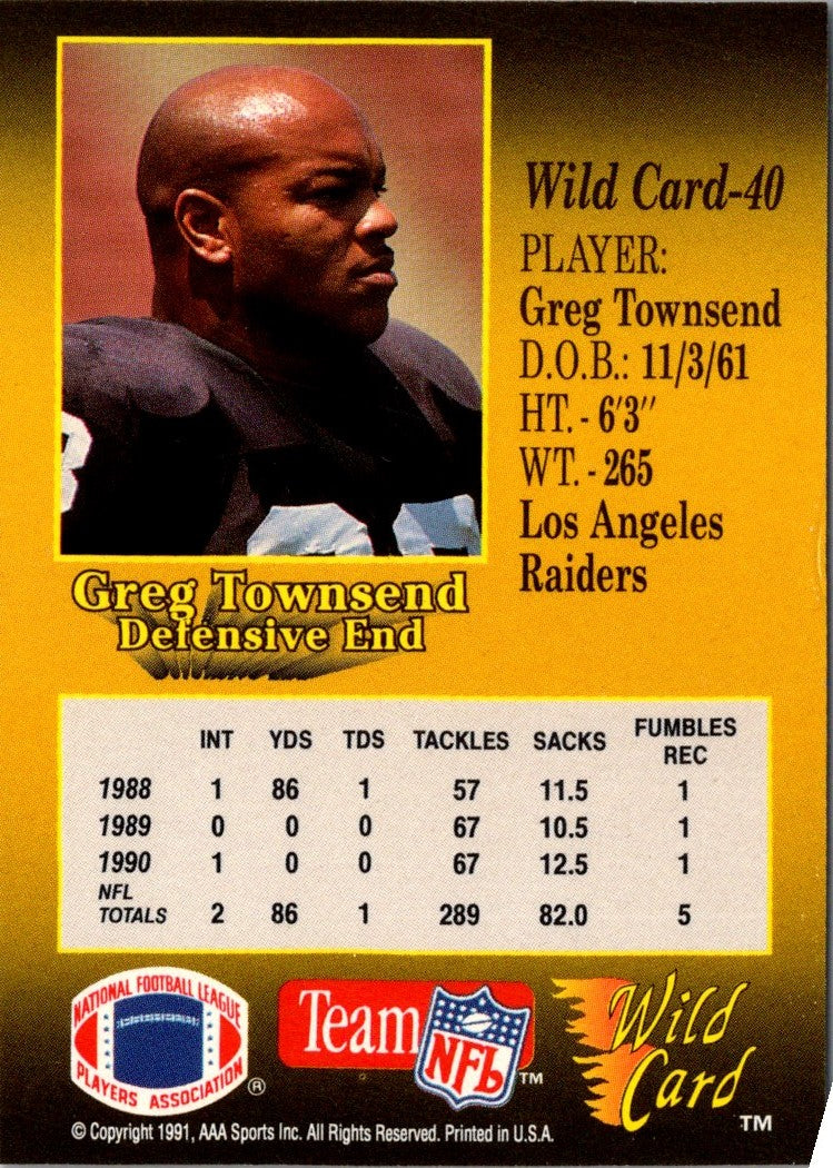 1991 Wild Card Greg Townsend