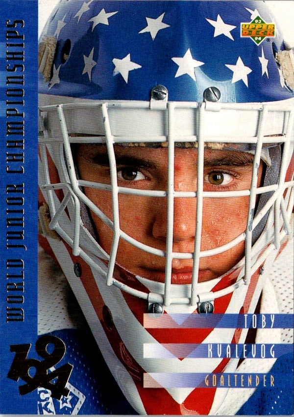 1993 Upper Deck Toby Kvalevog #555 Rookie