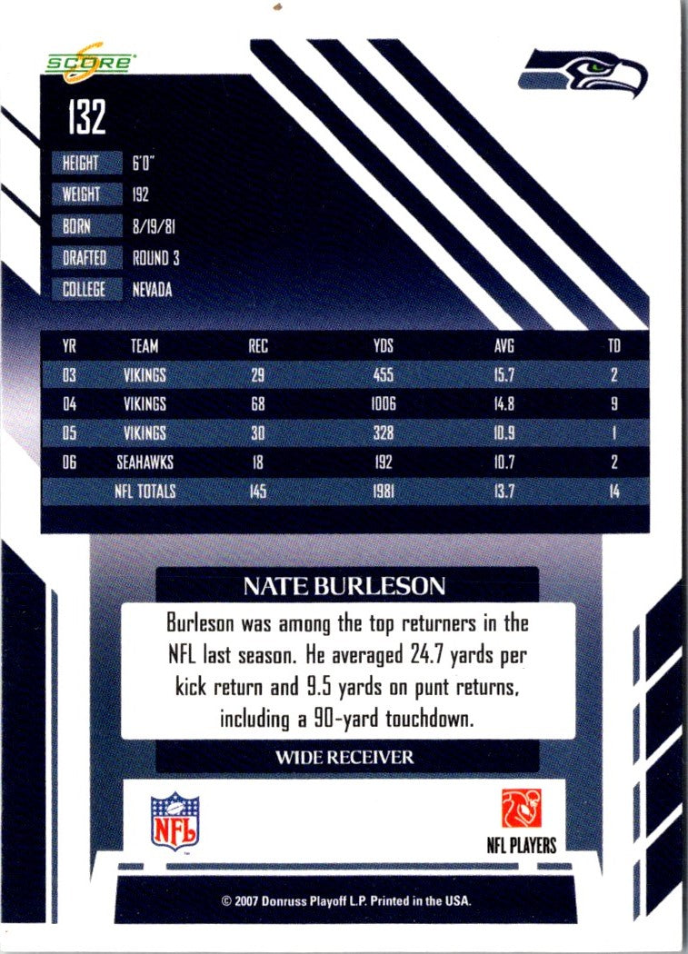 2007 Score Nate Burleson