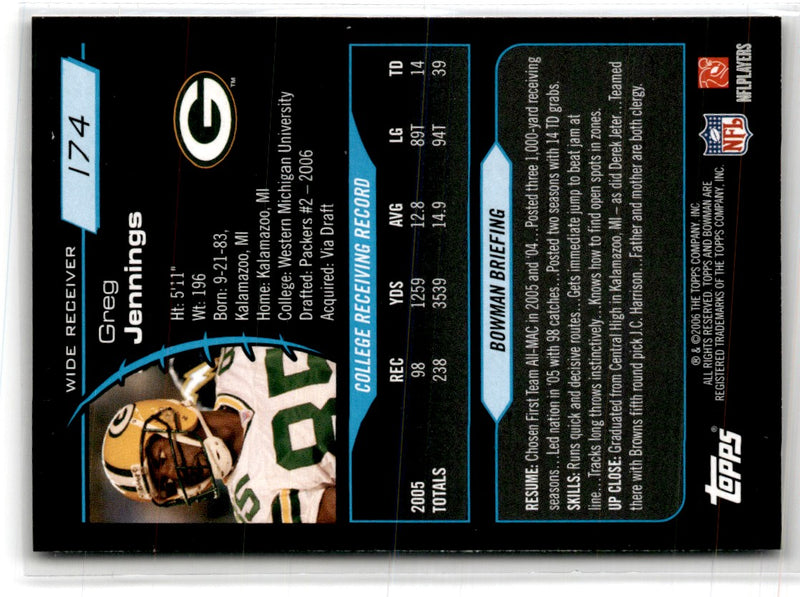 2006 Bowman Gold Greg Jennings