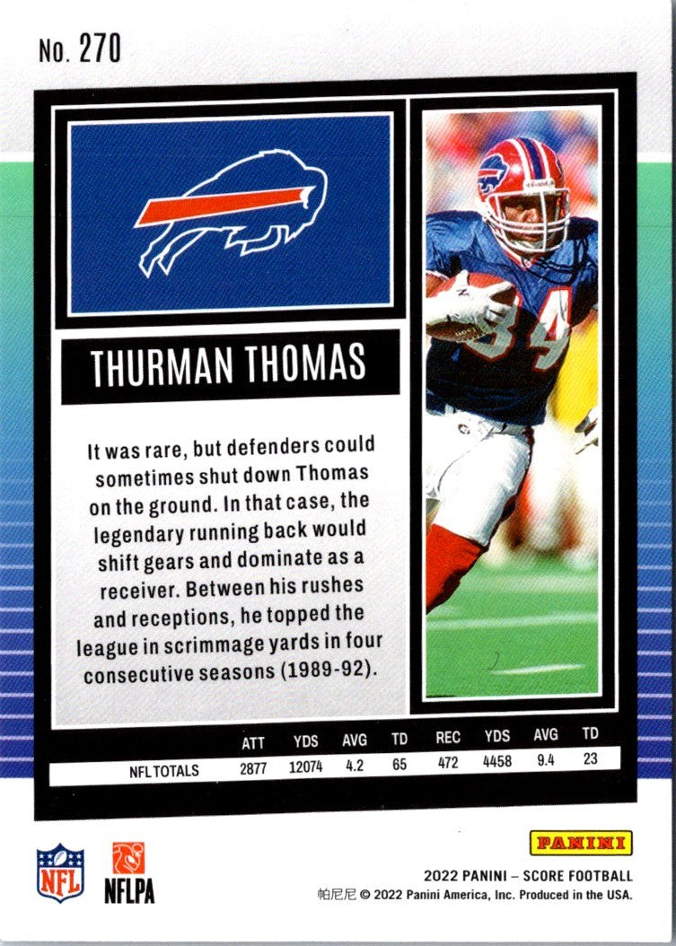 2022 Score Thurman Thomas