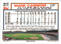 1992 Topps Traded Mark Carreon #21T