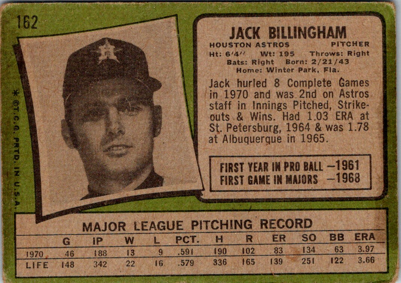 1971 Topps Jack Billingham