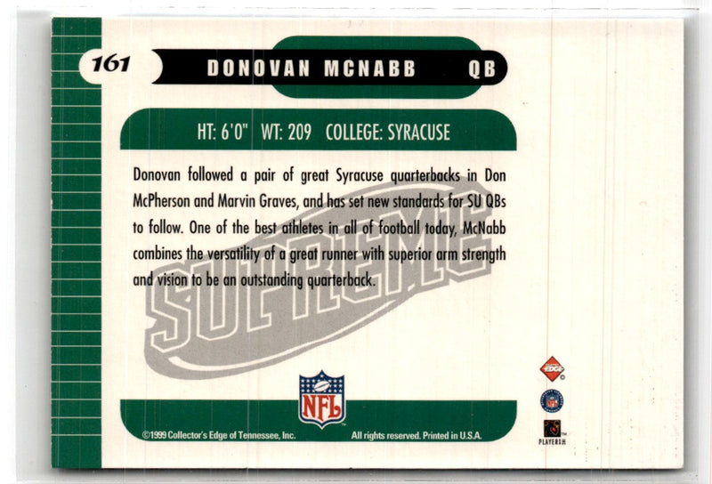 1999 Collector's Edge Supreme Donovan McNabb