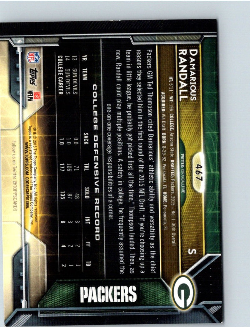 2015 Topps Super Bowl 50 Factory Set Damarious Randall