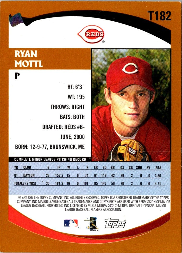 2002 Topps Traded & Rookies Ryan Mottl