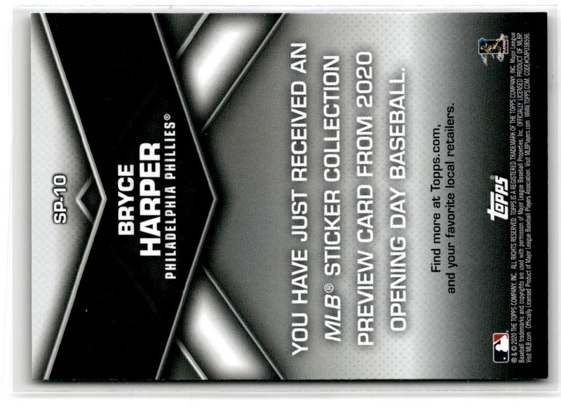 2020 Topps Opening Day 2020 Sticker Collection Preview Bryce Harper
