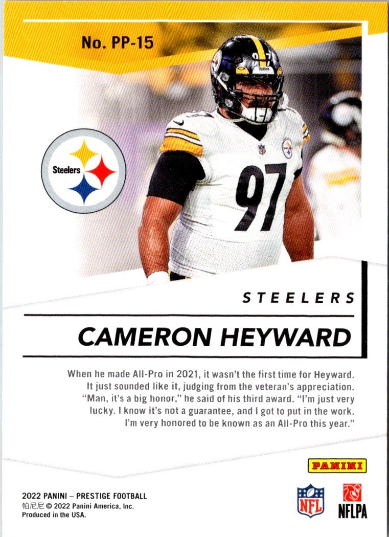 2022 Panini Prestige Prestigious Pros Cameron Heyward