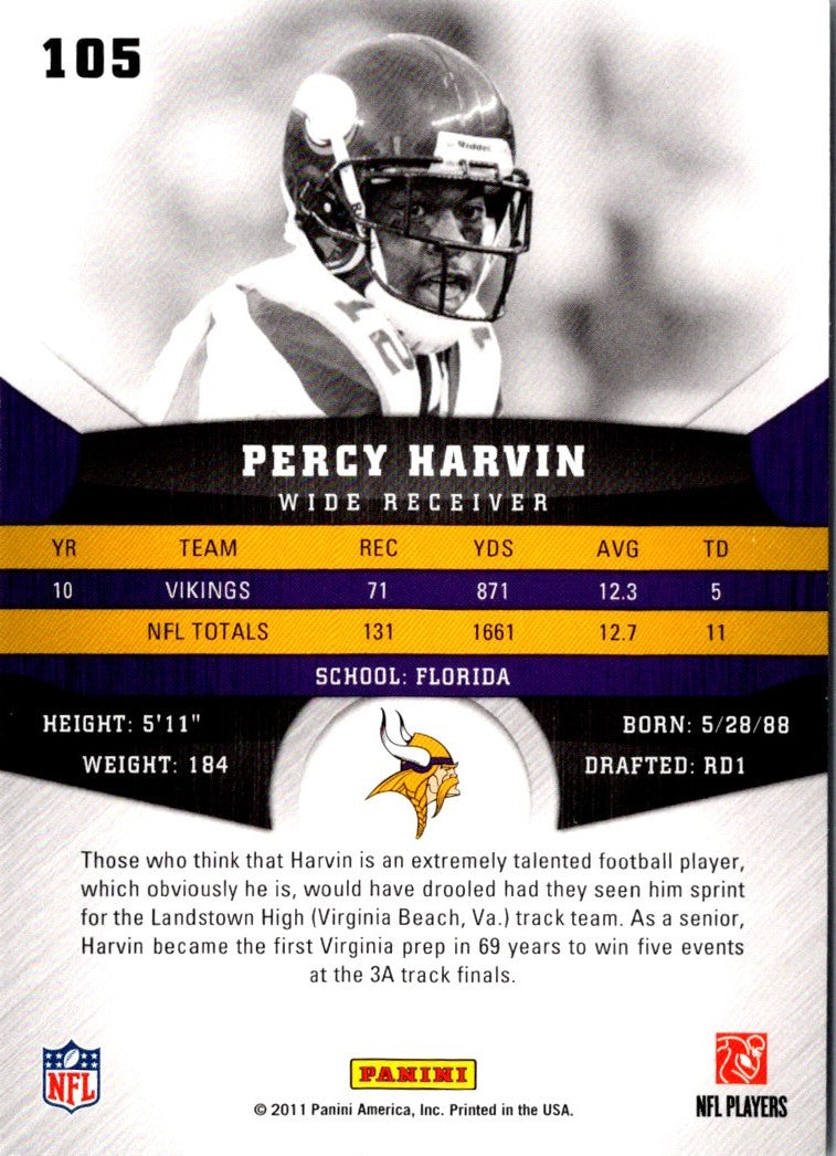 2011 Panini Gridiron Gear Percy Harvin