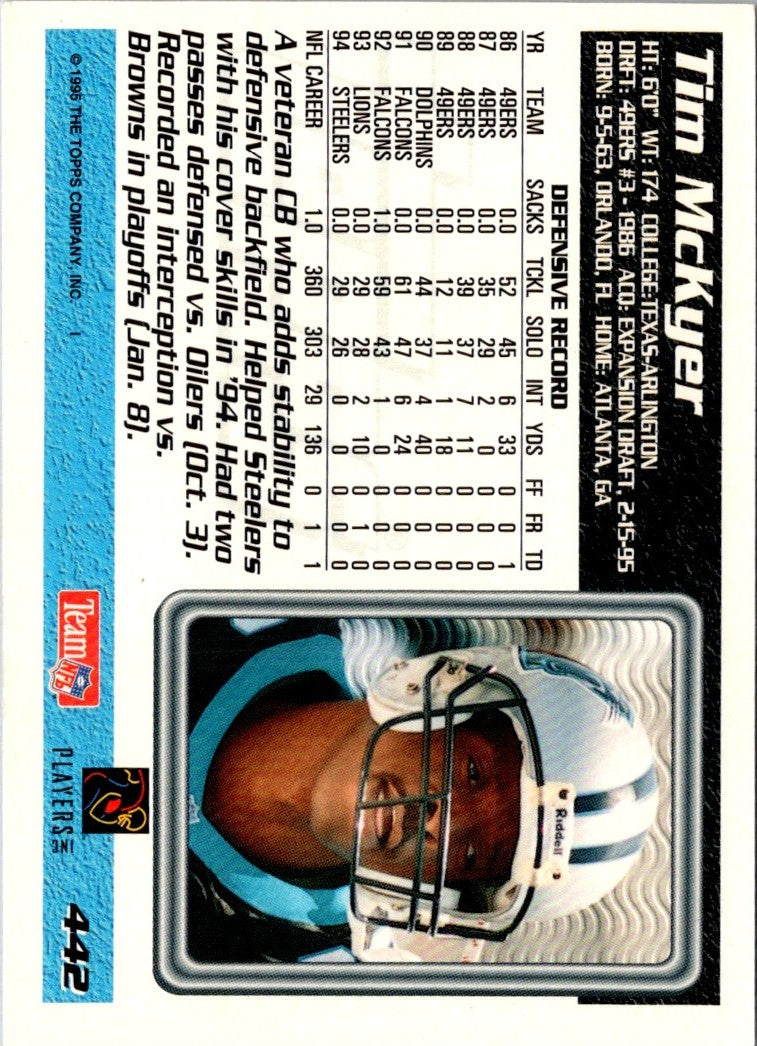 1995 Topps Factory Panthers Tim McKyer