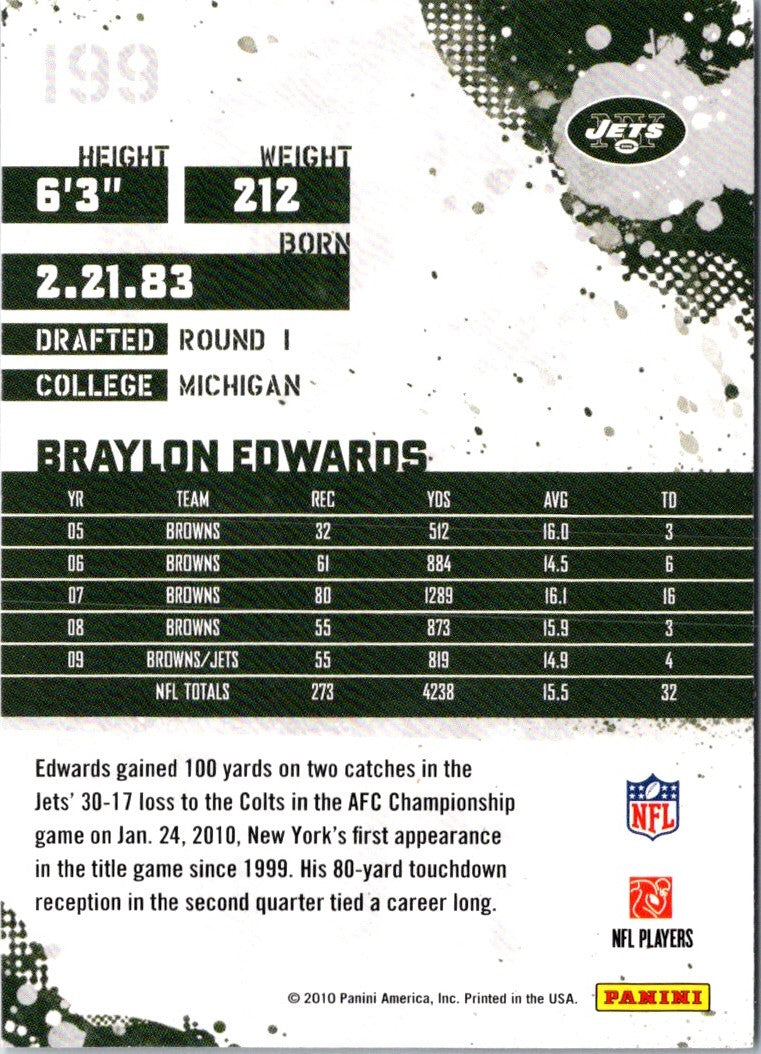 2010 Score Braylon Edwards