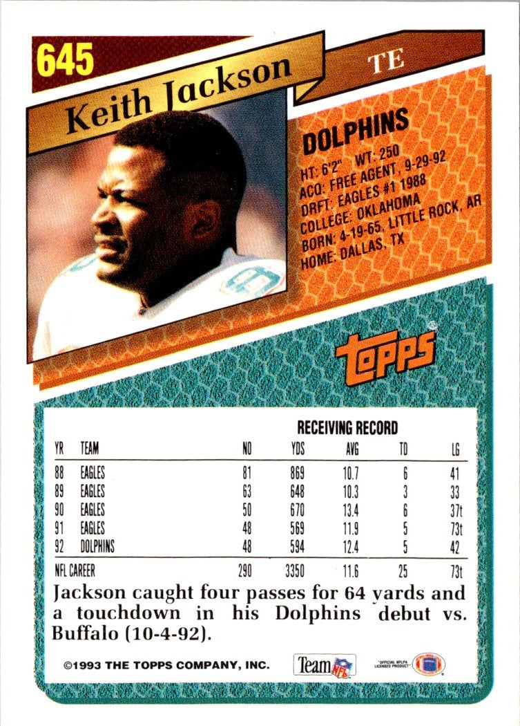 1993 Topps Keith Jackson