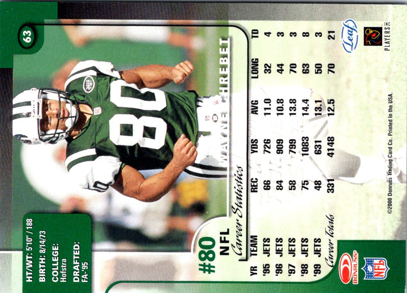 2000 Leaf Rookies & Stars Wayne Chrebet