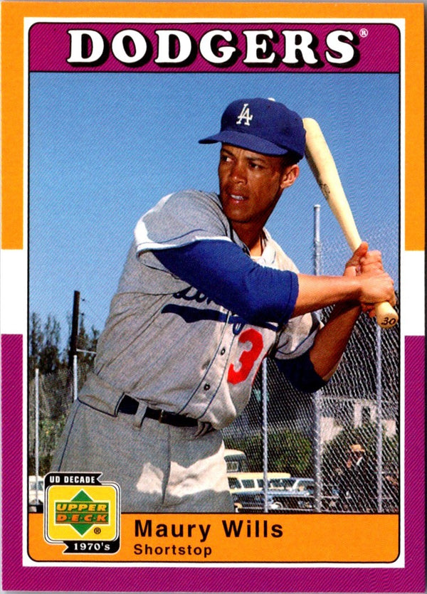 2001 Upper Deck Decade 1970's Maury Wills #63