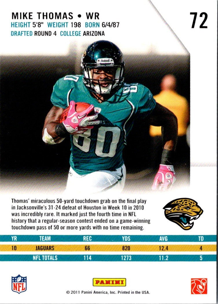 2011 Panini Certified Mike Thomas