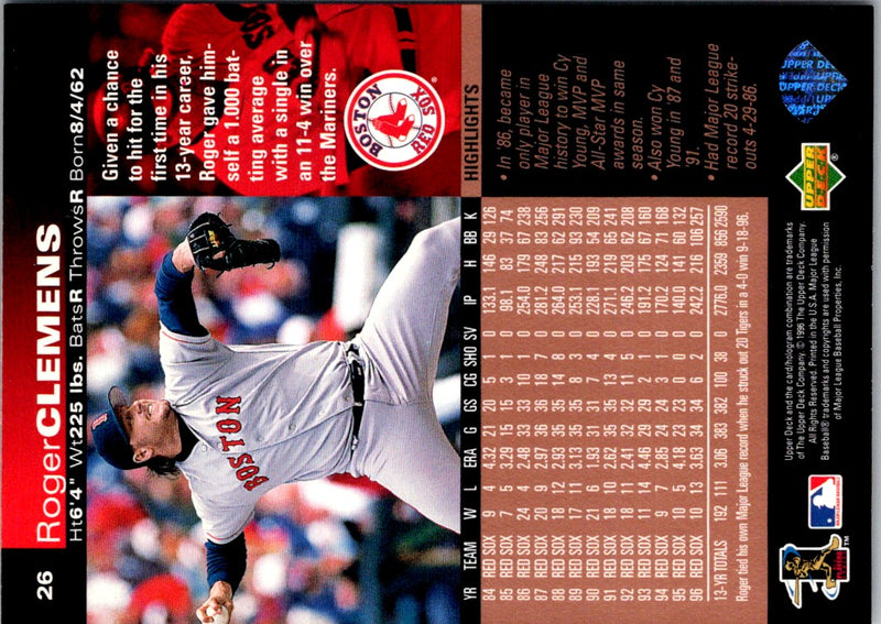 1997 Upper Deck Roger Clemens