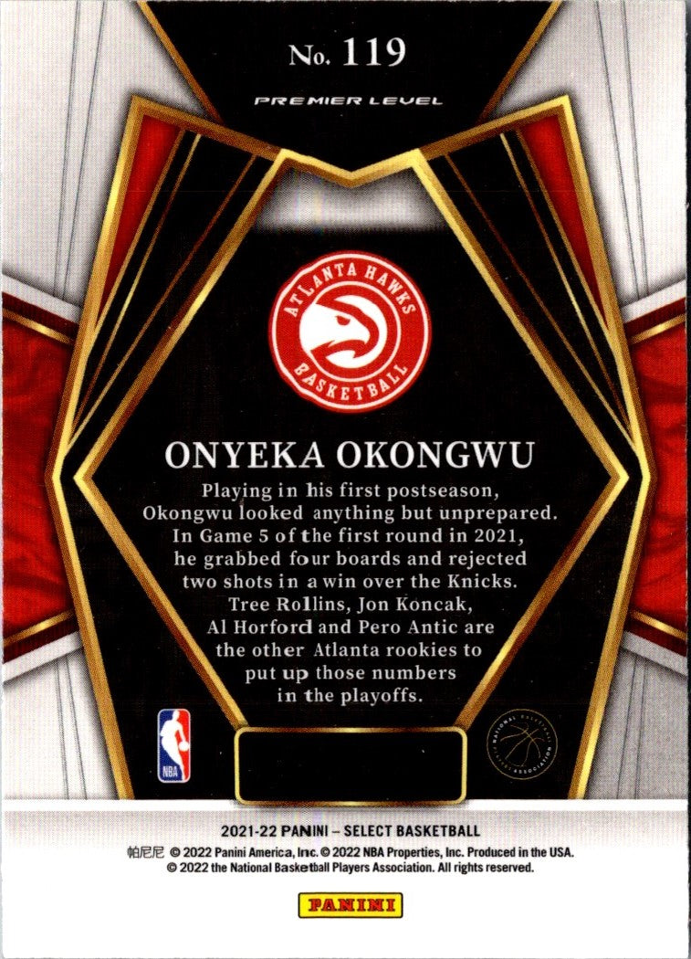 2021 Panini Select Blue Onyeka Okongwu