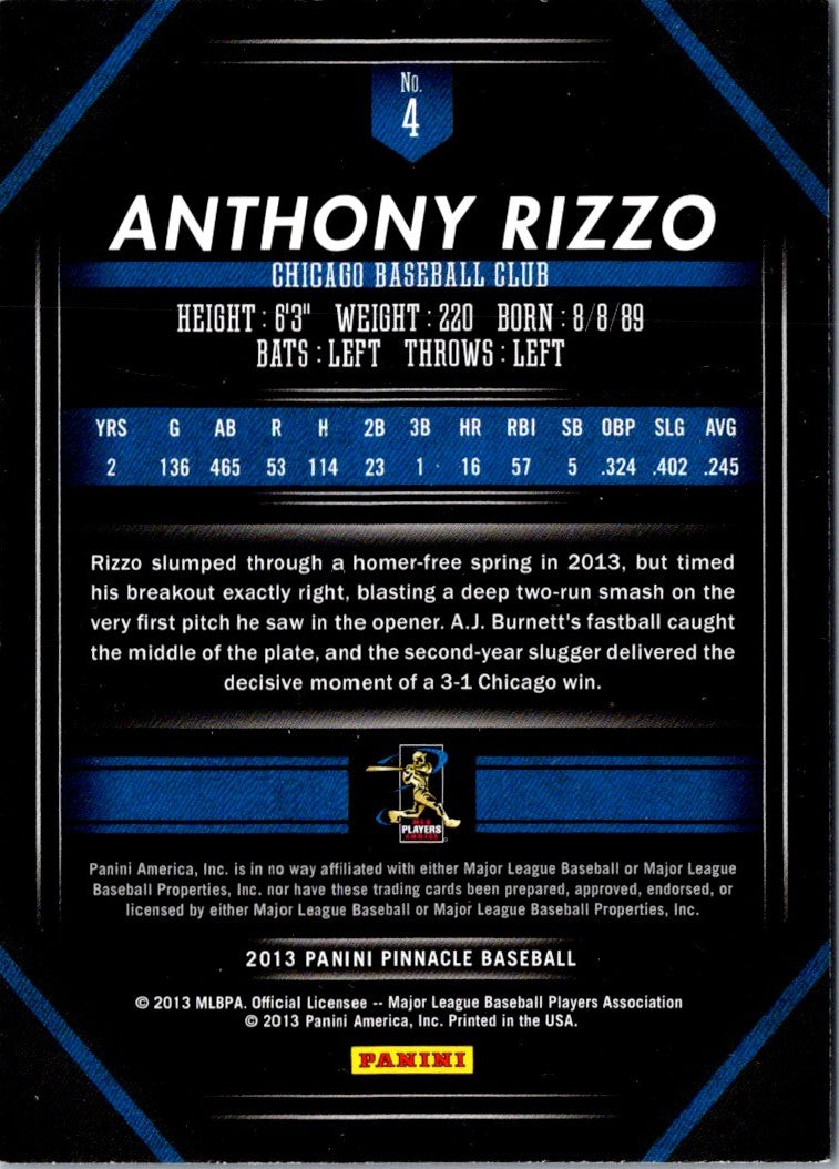 2013 Pinnacle Anthony Rizzo