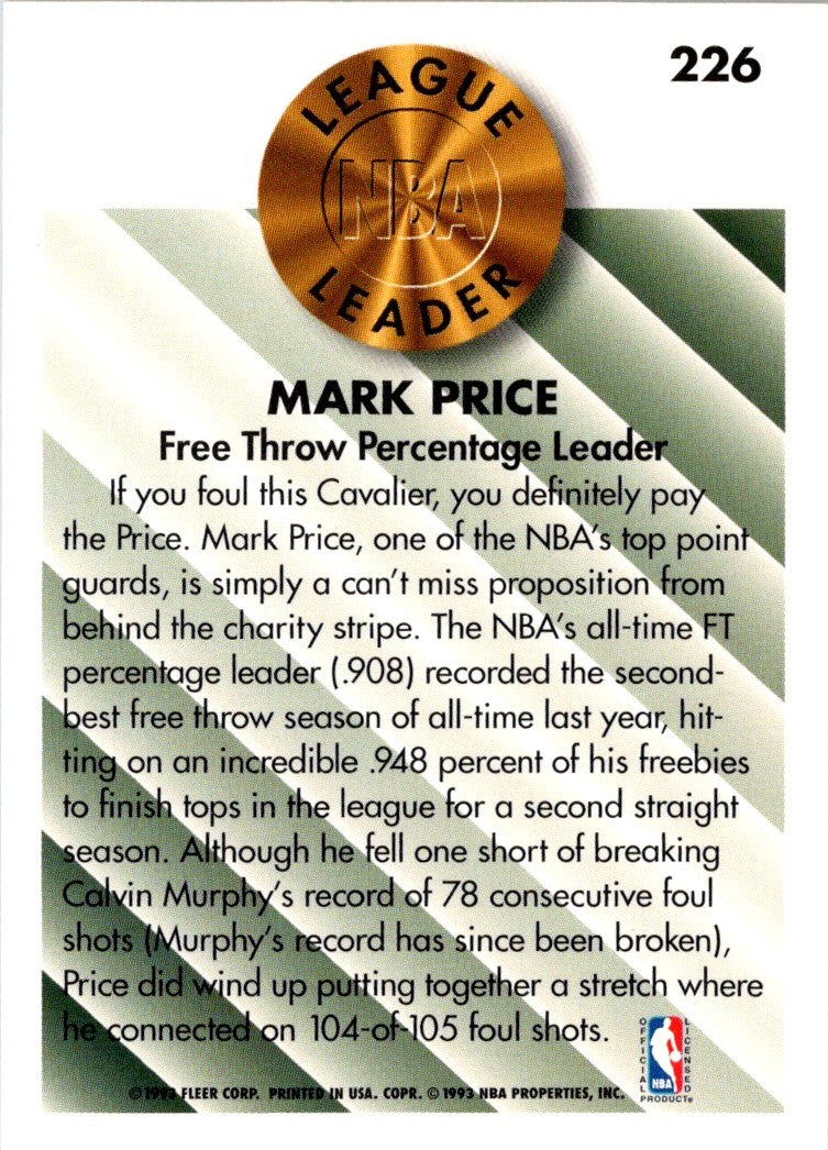 1993 Fleer Mark Price