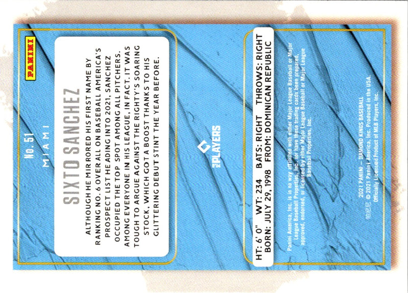 2021 Panini Diamond Kings Blue Sixto Sanchez