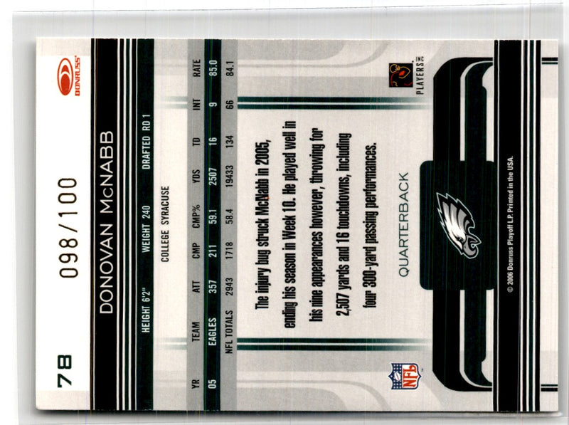 2006 Donruss Gridiron Gear Donovan McNabb