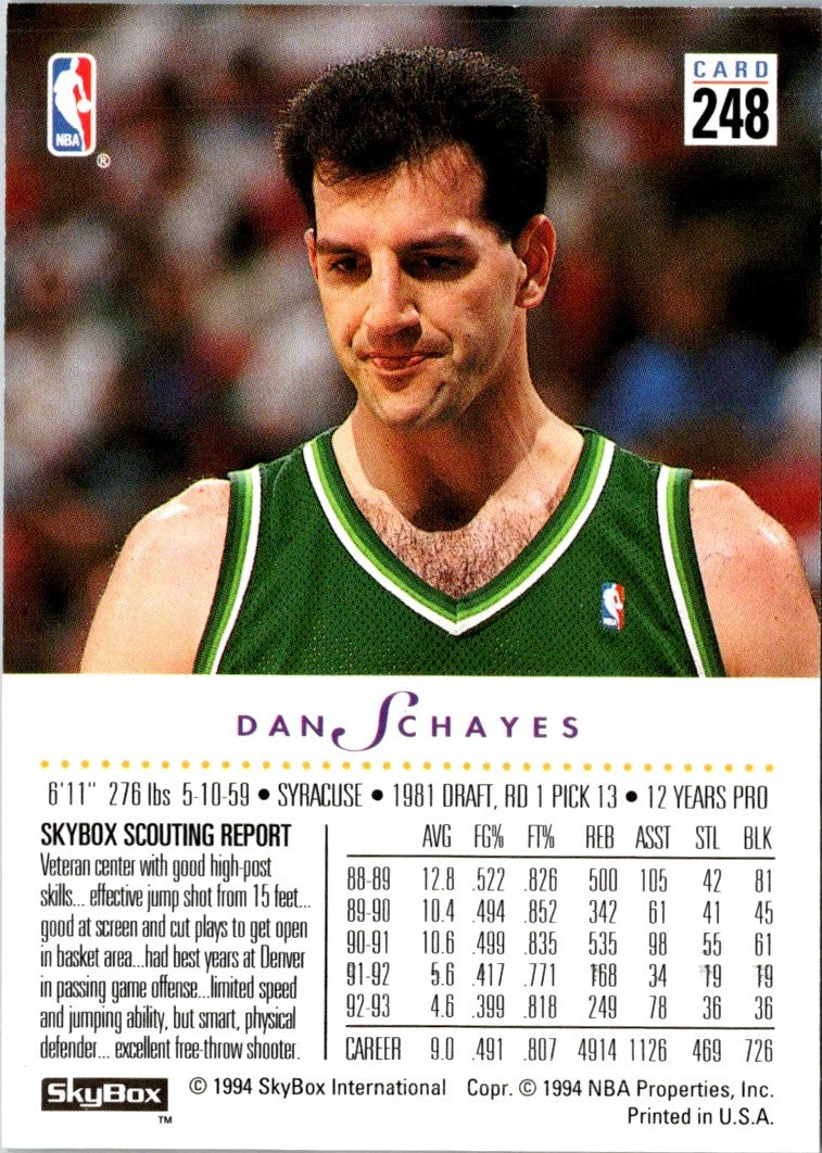 1993 SkyBox Danny Schayes