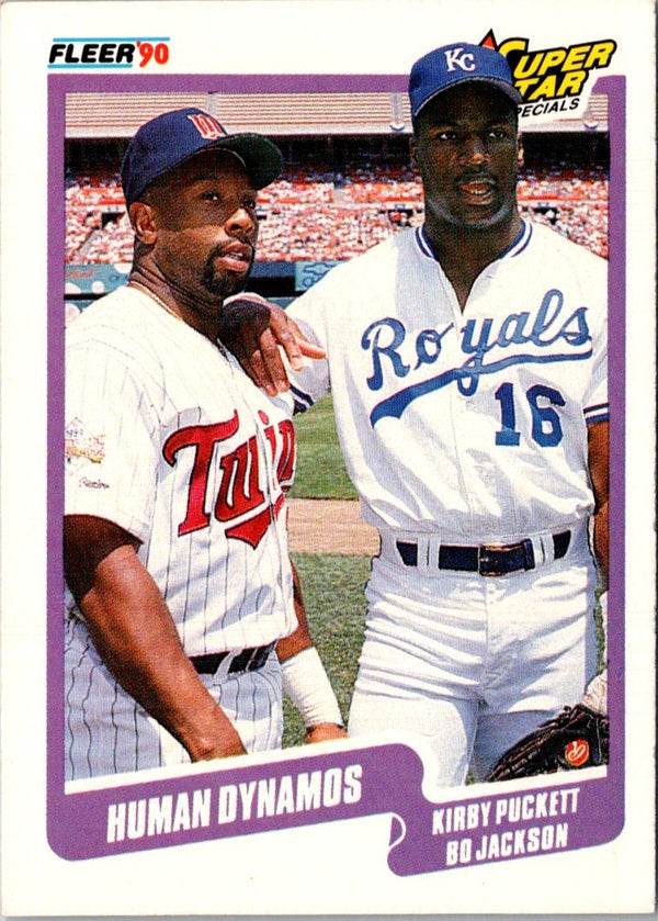 1990 Fleer Canadian Human Dynamos - Kirby Puckett/Bo Jackson #635