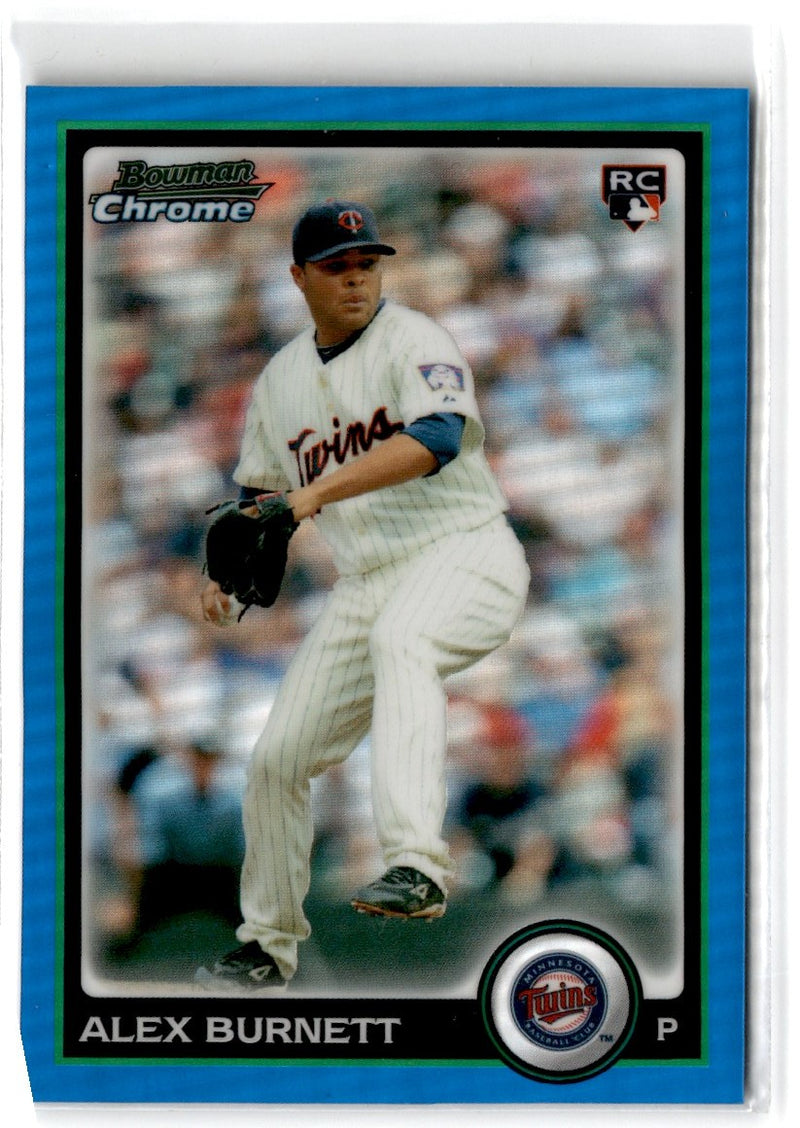 2010 Bowman Draft Picks & Prospects Chrome Blue Refractors Alex Burnett