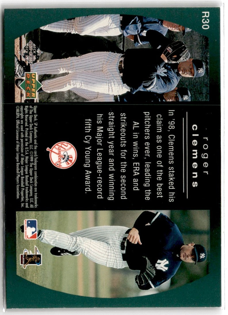 1999 SP Authentic Reflections Roger Clemens