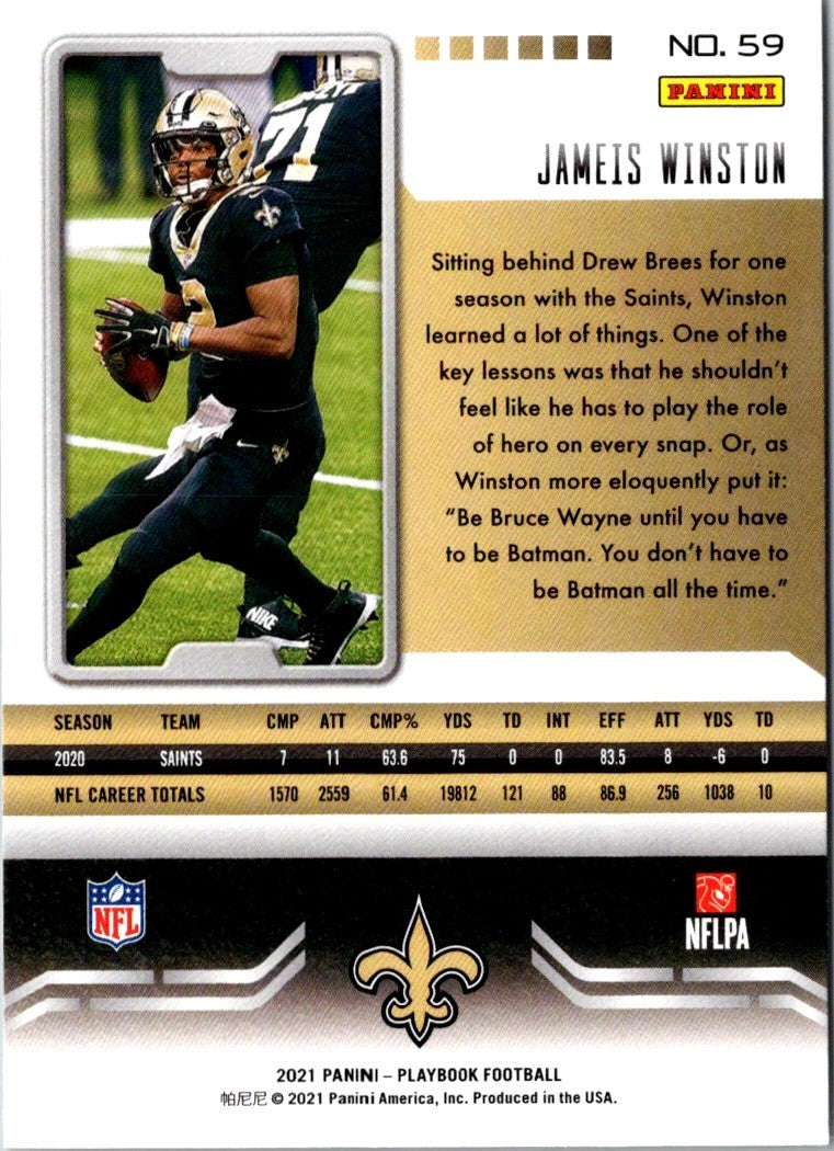 2021 Panini Playbook Jameis Winston