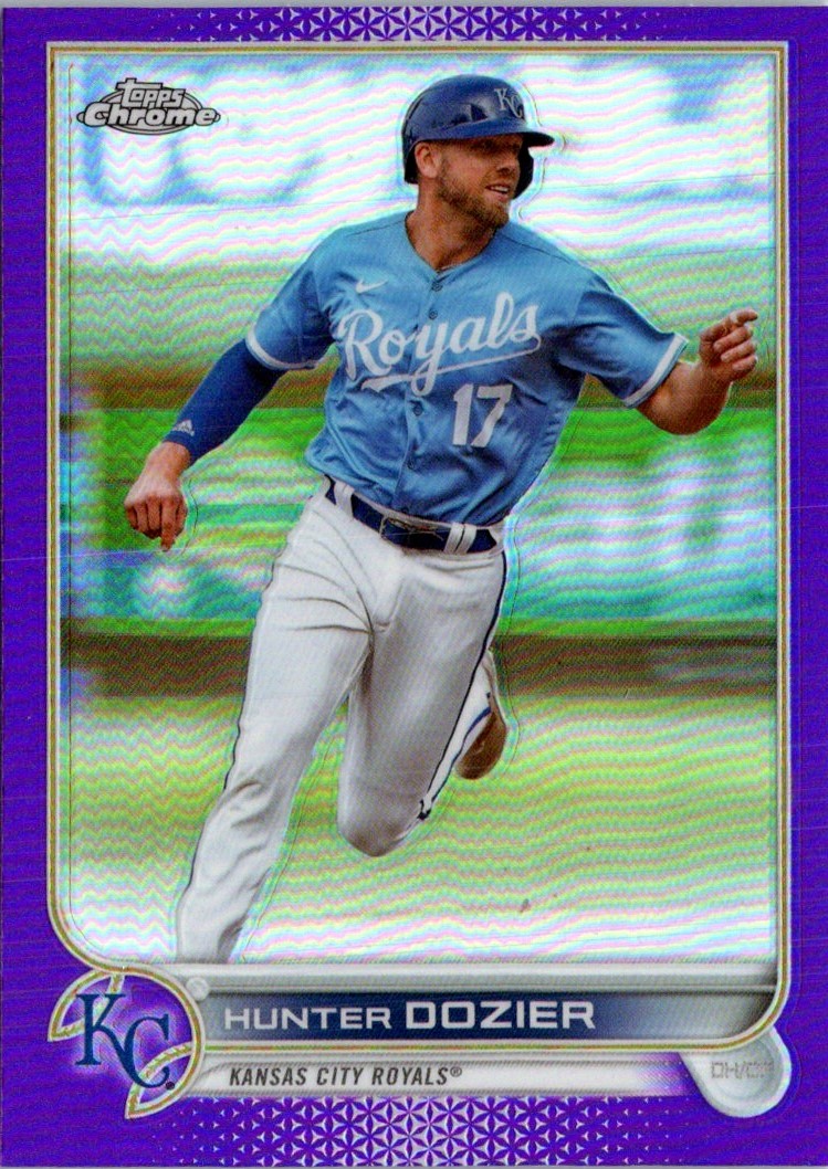 2022 Topps Chrome Update Purple Refractor Hunter Dozier