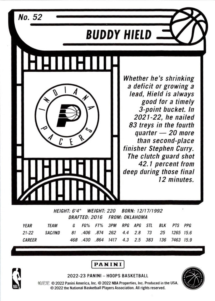2022 Hoops Buddy Hield