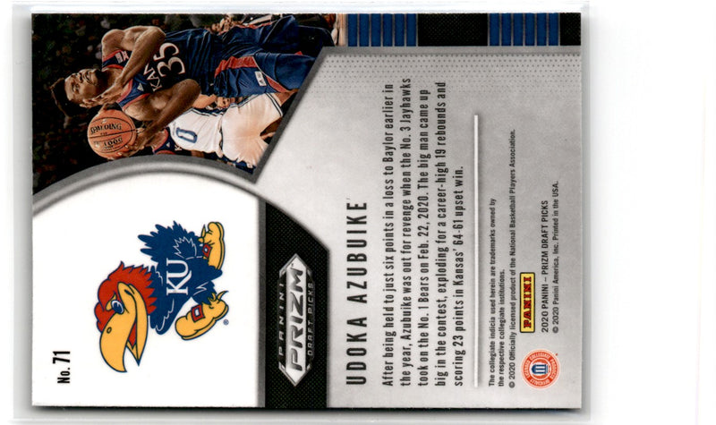 2020 Panini Prizm Draft Picks Collegiate Udoka Azubuike