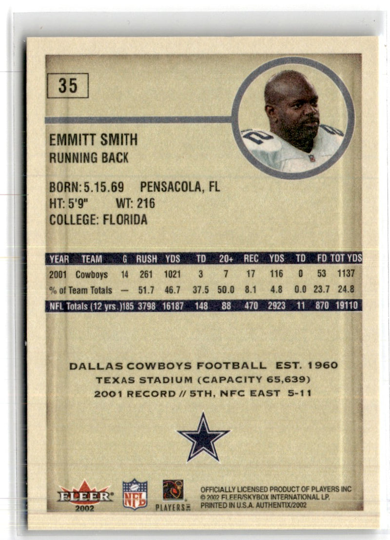 2002 Fleer Authentix Emmitt Smith